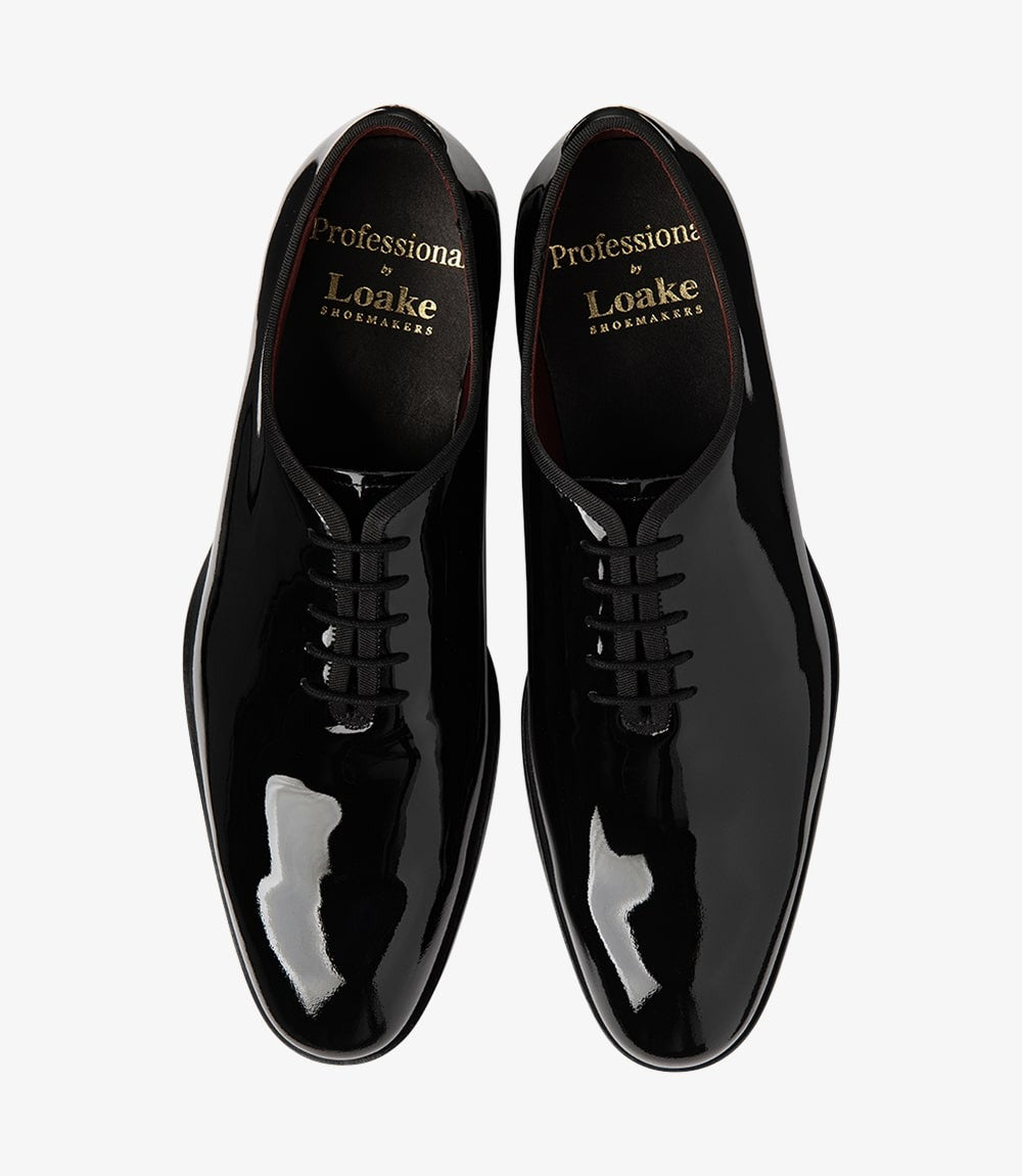 LOAKE Regal Patent Whole-Cut Dress Shoe - Black