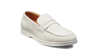 Barker Santiago Loafer - White Suede