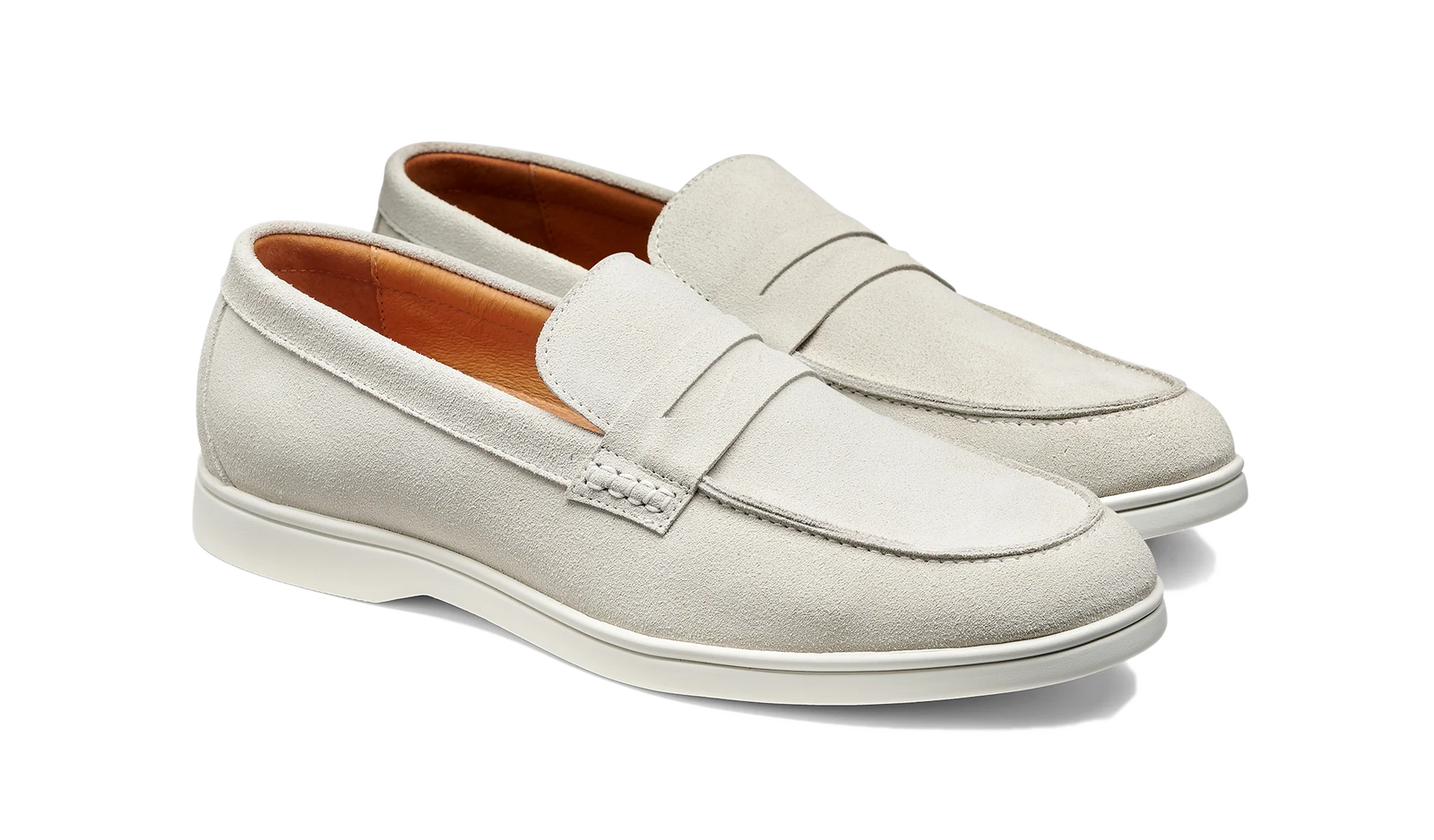 Barker Santiago Loafer - White Suede