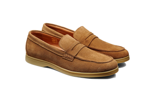 Barker Santiago Loafer - Tan Suede