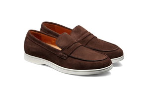 Barker Santiago Loafer - Coffee Suede