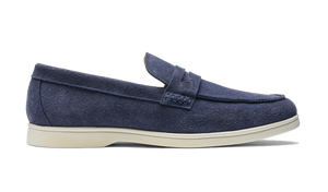 Barker Santiago Loafer - Navy Suede
