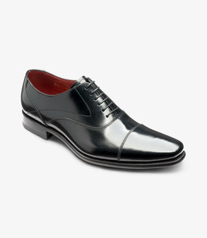 LOAKE Sharp Stylish toe cap Oxford shoe - Black