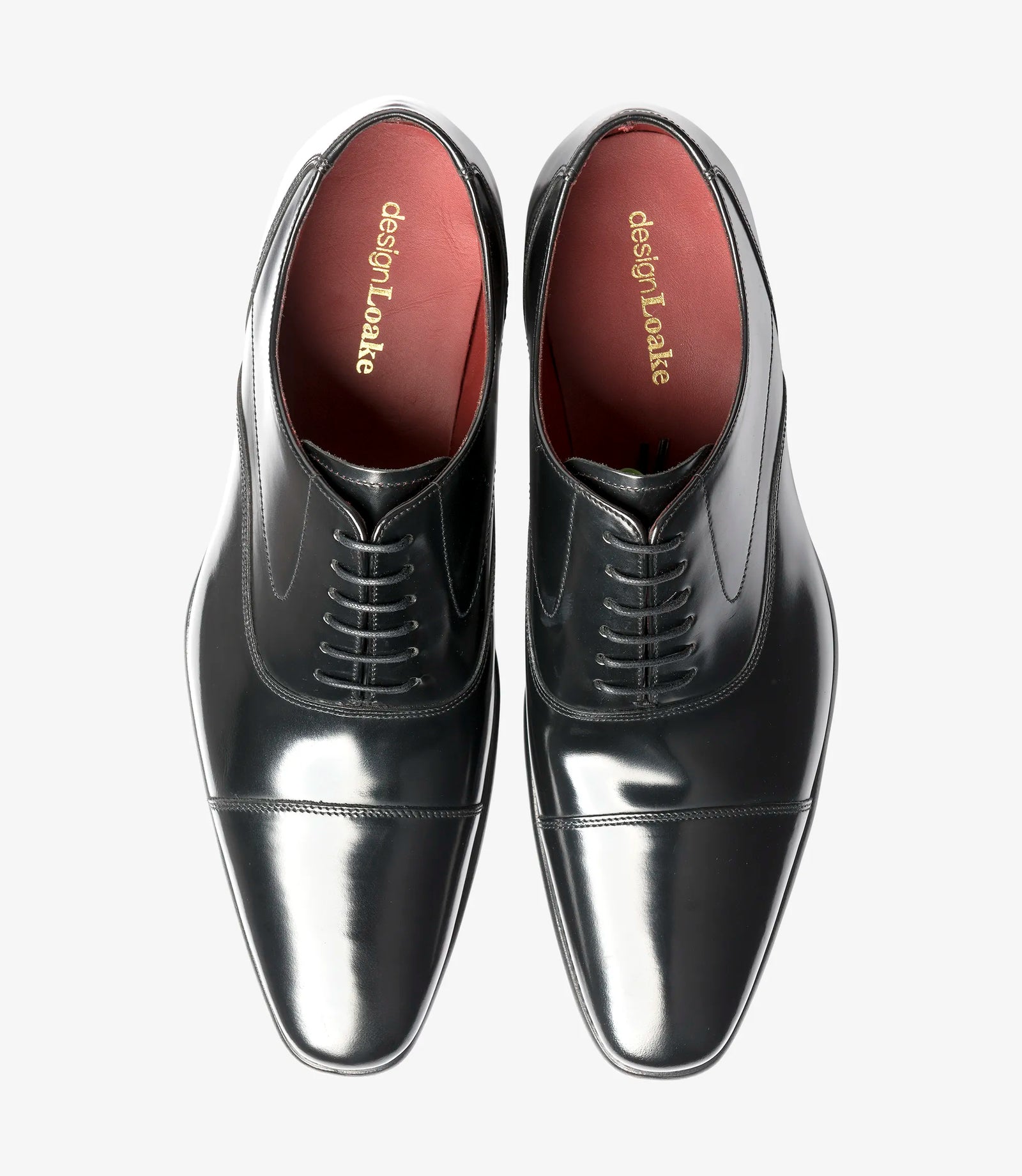 LOAKE Sharp Stylish toe cap Oxford shoe - Black