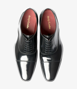 LOAKE Sharp Stylish toe cap Oxford shoe - Black