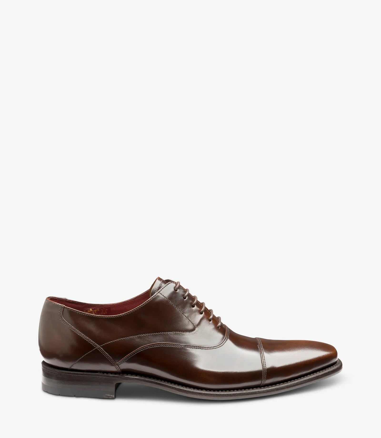 LOAKE Sharp Stylish Toe Cap Oxford Shoe - Dark Brown