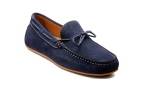 Barker Silverstone Pull-Up - Navy Suede