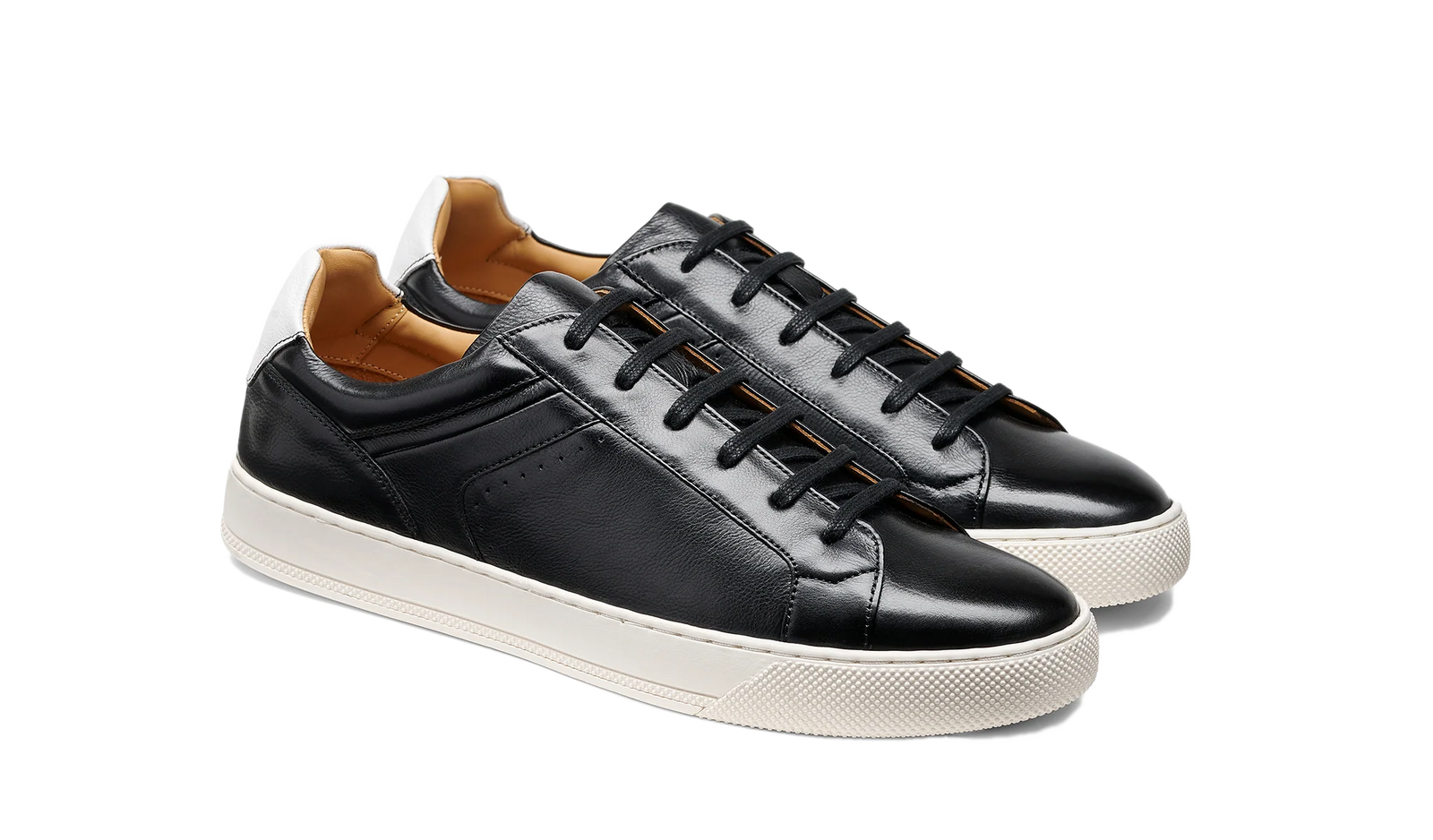 Barker Skylar Sneakers - Black / White Calf