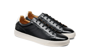 Barker Skylar Sneakers - Black / White Calf
