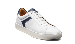 Barker Skylar Sneakers - White Calf / Navy Calf