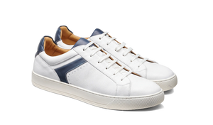 Barker Skylar Sneakers - White Calf / Navy Calf