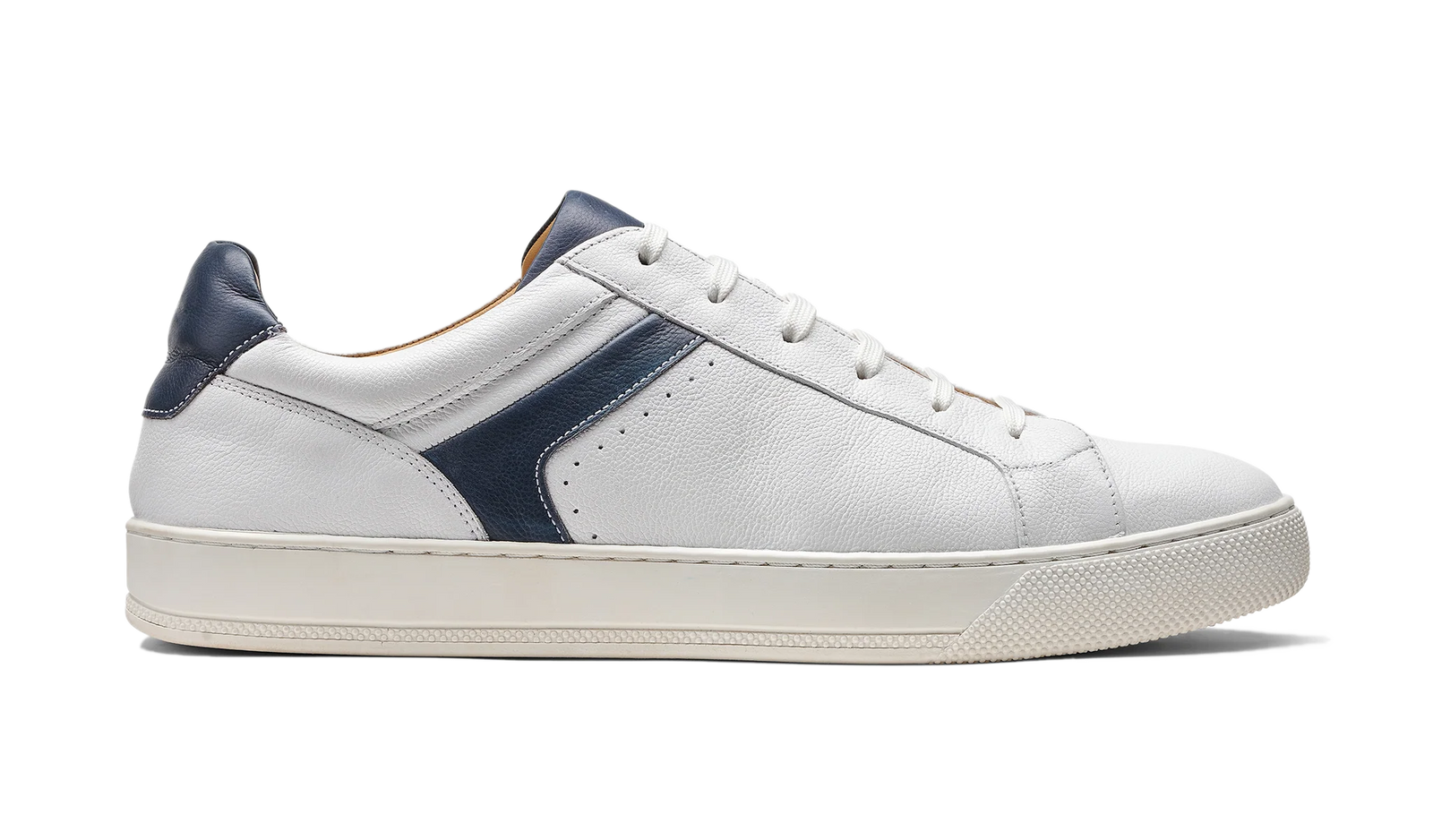 Barker Skylar Sneakers - White Calf / Navy Calf