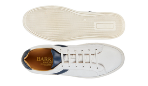 Barker Skylar Sneakers - White Calf / Navy Calf
