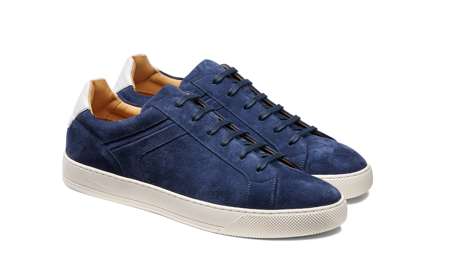 Barker Skylar Sneakers - Navy Suede / White Calf
