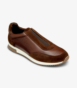LOAKE Ballentyne Sneakers - Tan Suede/Cedar Grain Leather