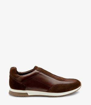 LOAKE Ballentyne Sneakers - Tan Suede/Cedar Grain Leather