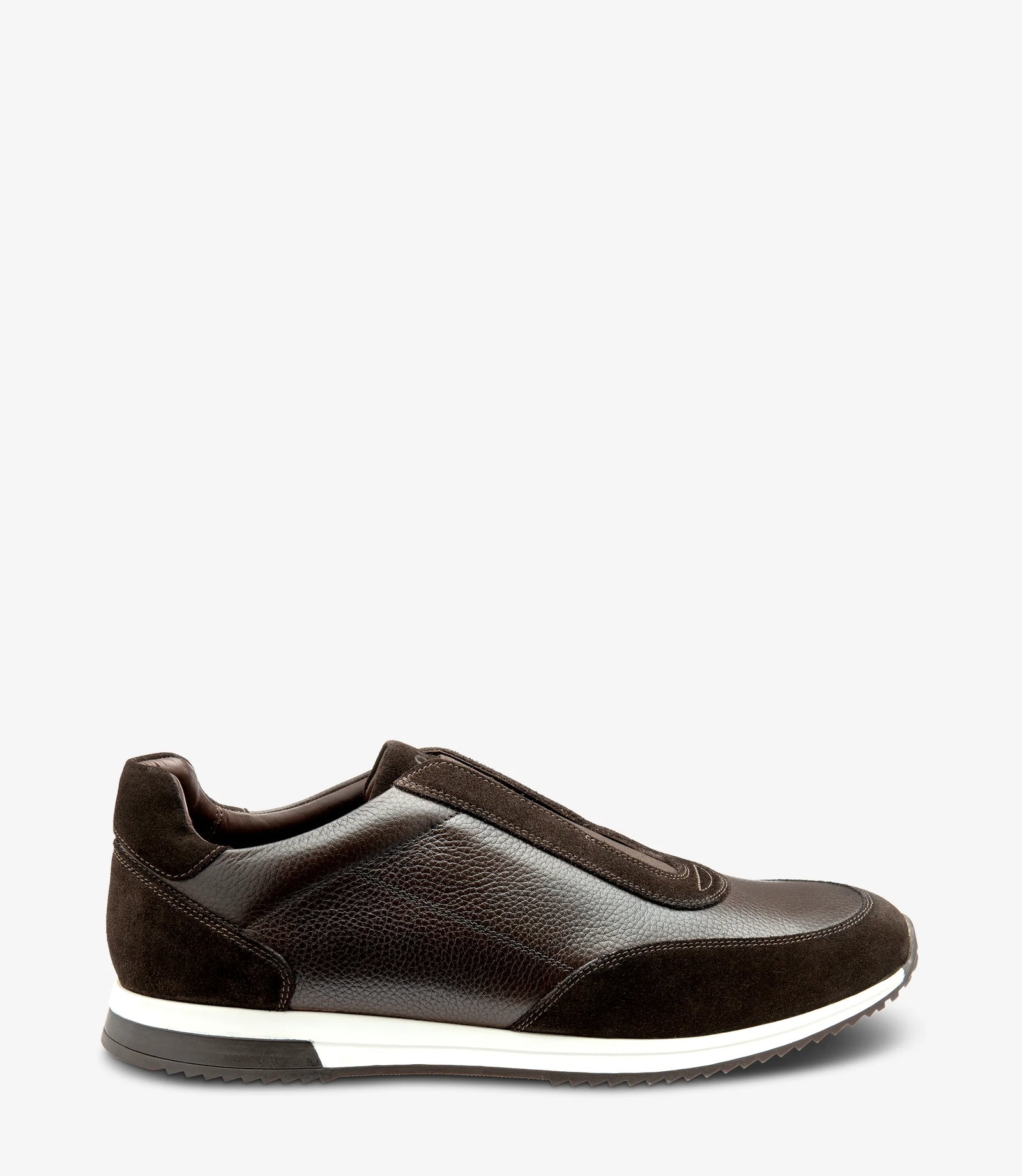 LOAKE Ballentyne Sneakers - Dark Brown Suede/Grain Leather