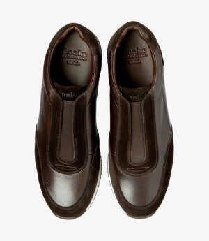 LOAKE Ballentyne Sneakers - Dark Brown Suede/Grain Leather