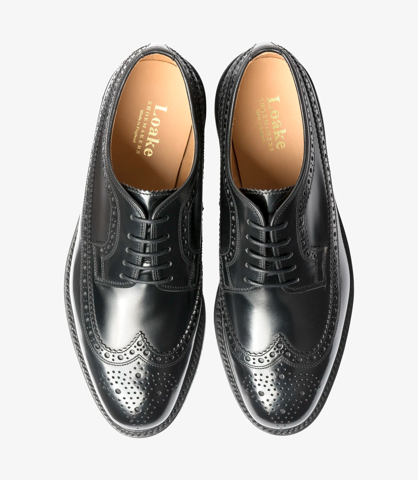 LOAKE Sovereign Classic Brogue Shoe - Black