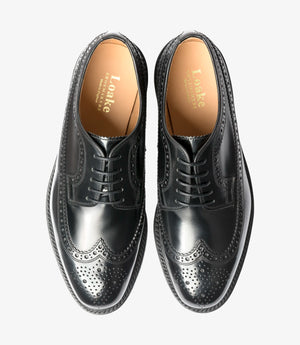 LOAKE Royal Brogue Shoe - Black