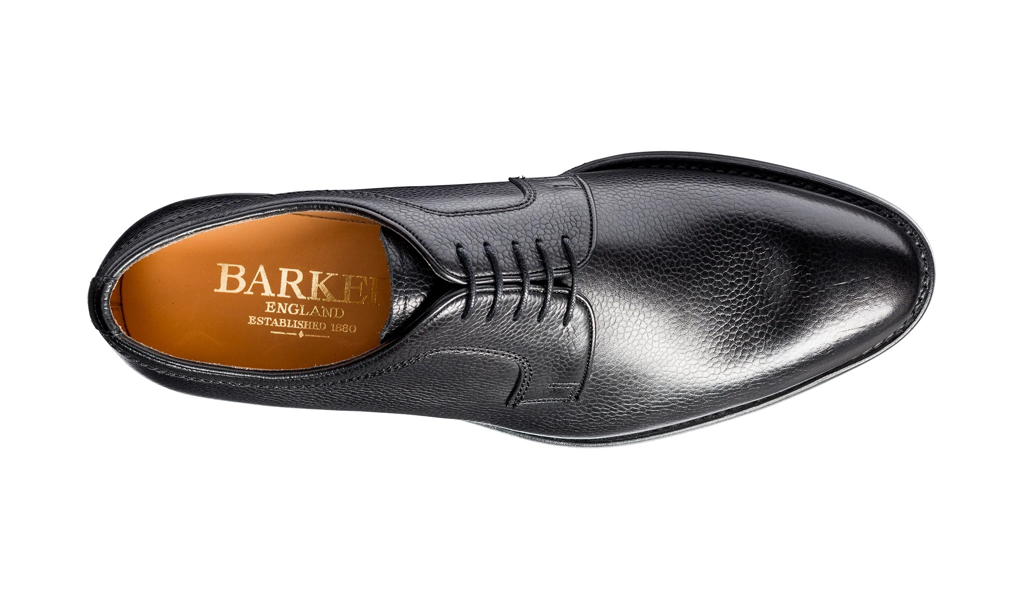 Barker Skye Versatile Derby Shoe -Black Grain