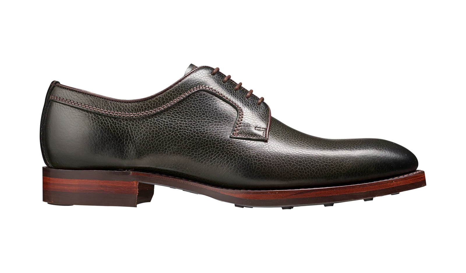 Barker Skye Versatile Derby Shoe - Olive Green Grain
