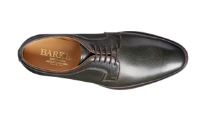 Barker Skye Versatile Derby Shoe - Olive Green Grain