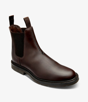 LOAKE Tintagel Chelsea Boot - Dark Brown Waxy Calf