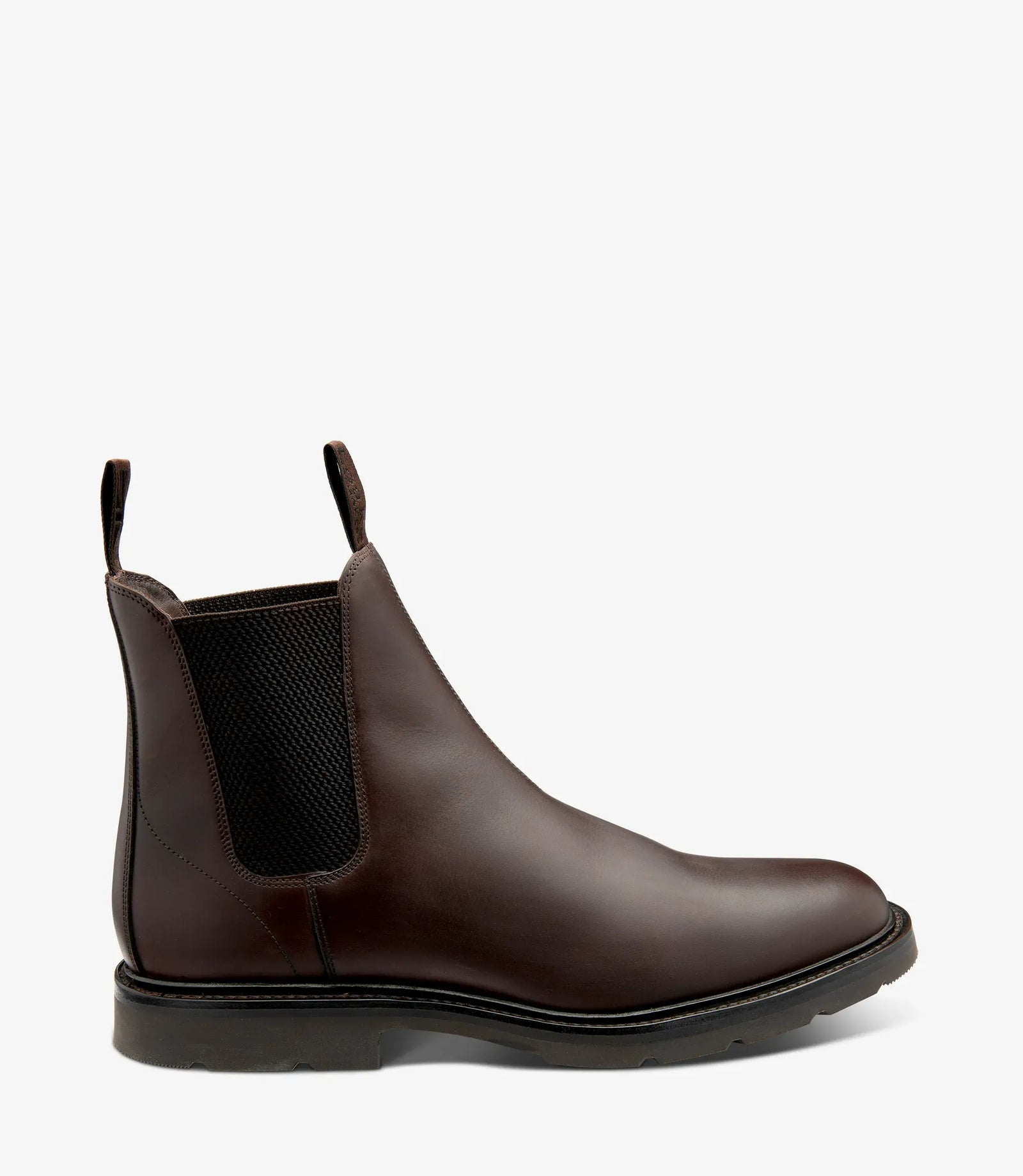 LOAKE Tintagel Chelsea Boot - Dark Brown Waxy Calf
