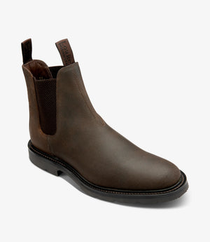 LOAKE Tintagel Chelsea Boot - Brown Rough-Out Suede