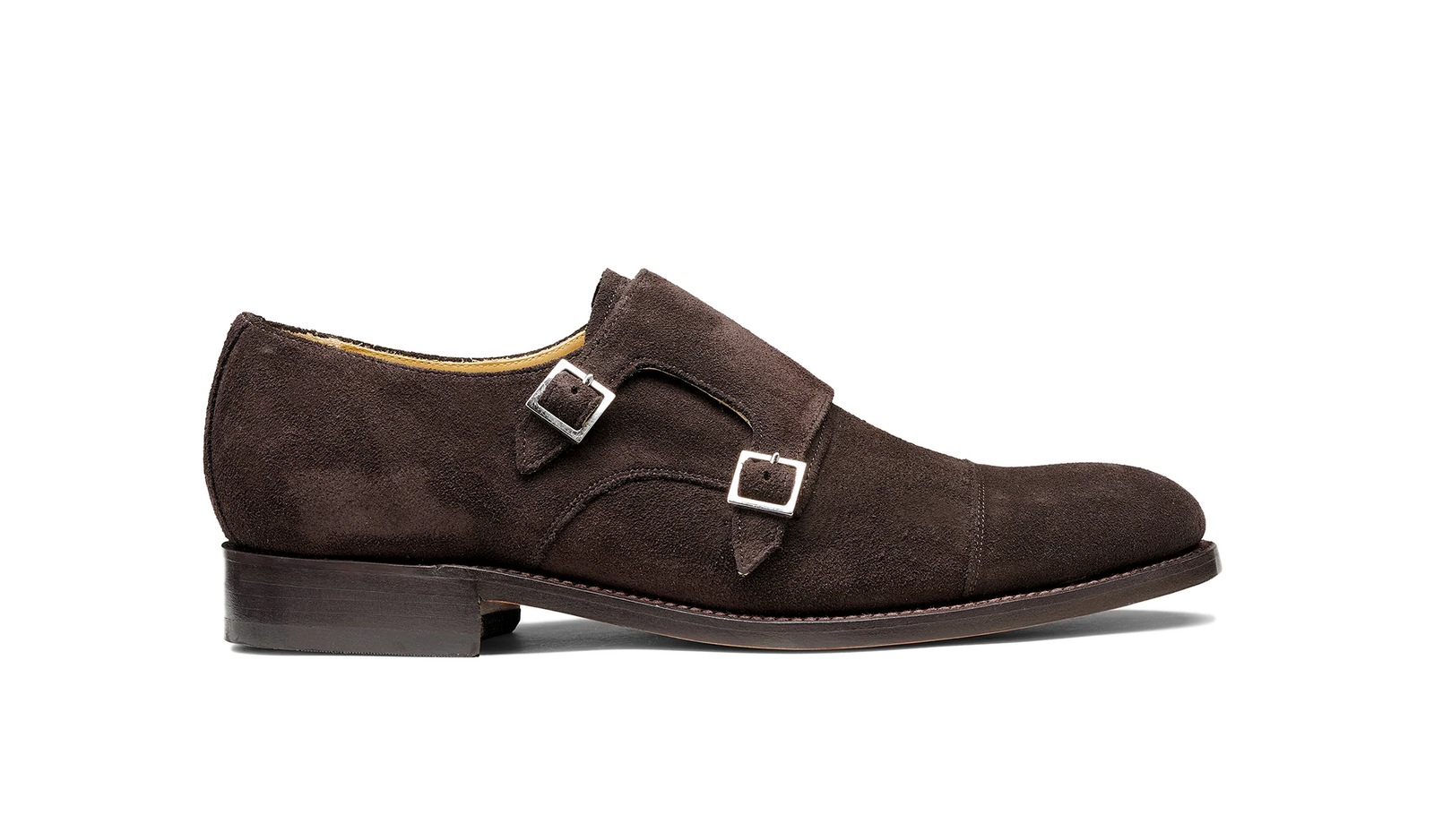 Barker Tunstall Buckle-Monk Shoe  - Ebano Suede
