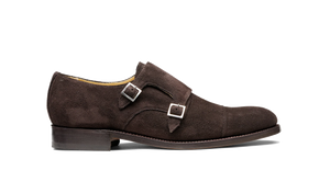 Barker Tunstall Buckle-Monk Shoe  - Ebano Suede