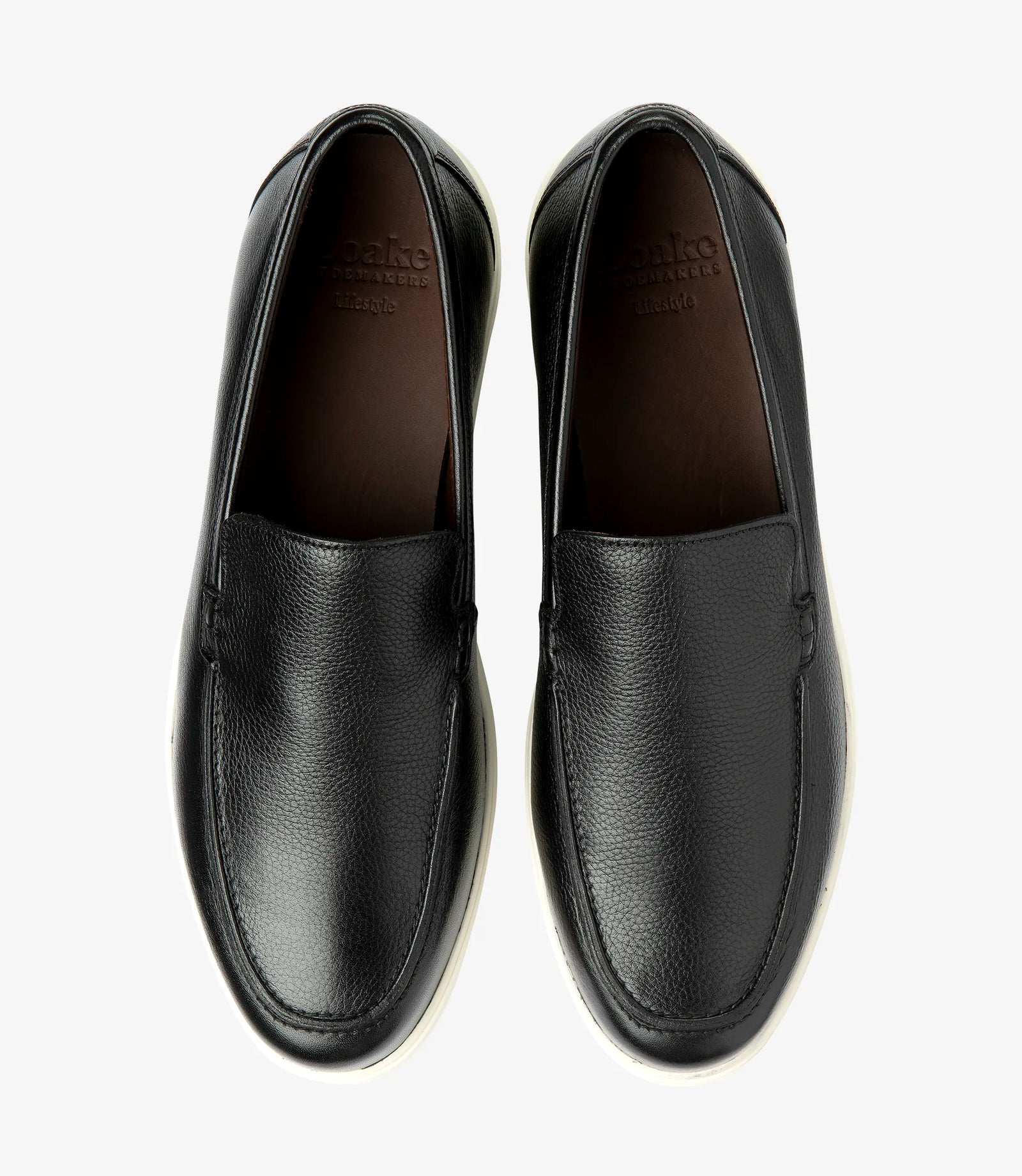 LOAKE Tuscany Loafers - Black Grain Leather