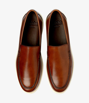 LOAKE  Tuscany Suede Loafers -  Cedar Calf Leather