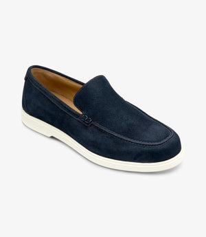 LOAKE  Tuscany Suede Loafers -  Navy Suede