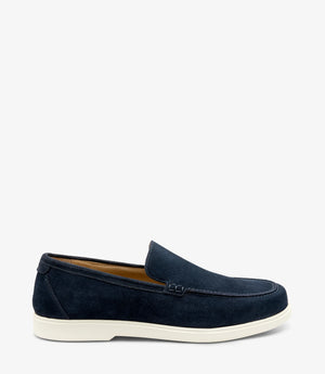 LOAKE  Tuscany Suede Loafers -  Navy Suede