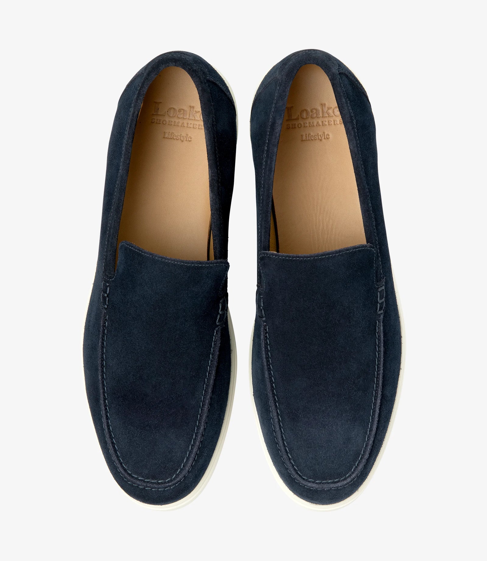 LOAKE  Tuscany Suede Loafers -  Navy Suede