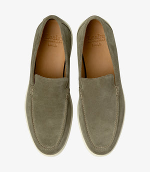 LOAKE  Tuscany Suede Loafers -  Pistachio Suede