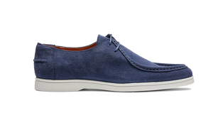 Barker Vigo Derby Shoe - Navy Suede