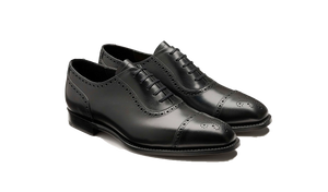 Barker Warwick Toe Cap Oxford Brogue - Black Calf