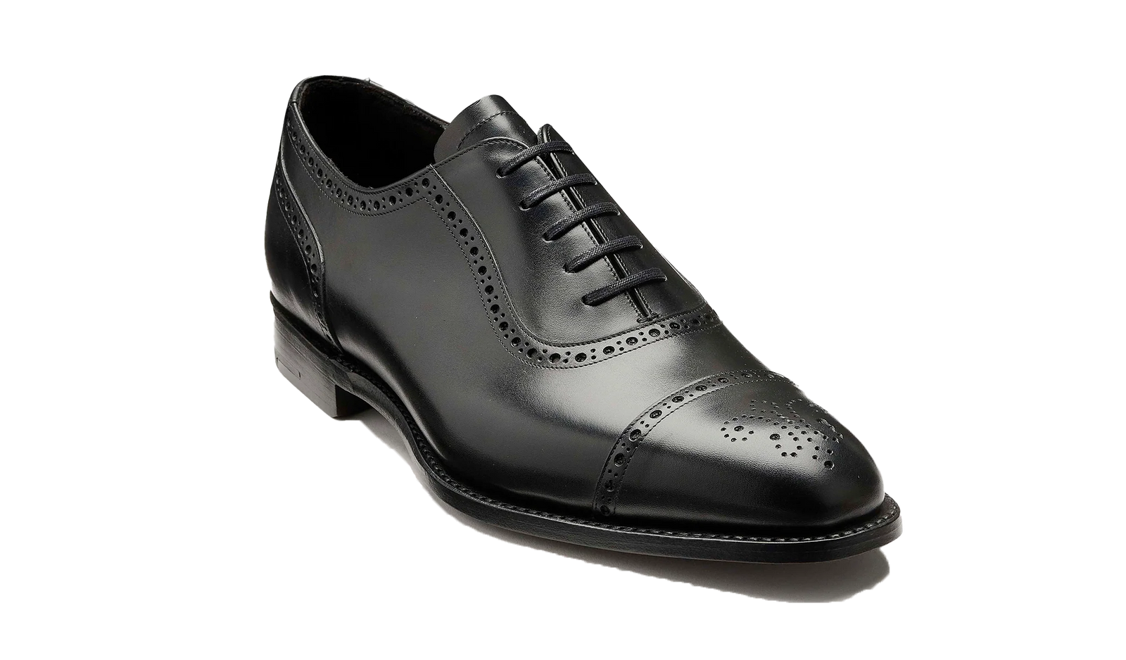Barker Warwick Toe Cap Oxford Brogue - Black Calf