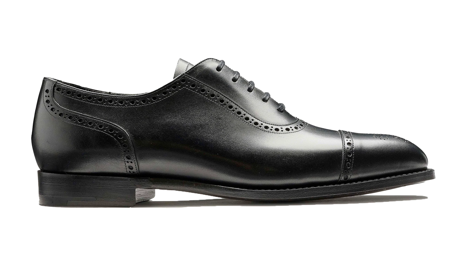 Barker Warwick Toe Cap Oxford Brogue - Black Calf