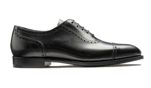 Barker Warwick Toe Cap Oxford Brogue - Black Calf