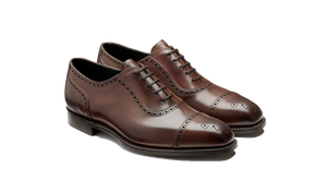 Barker Warwick Toe Cap Oxford Brogue - Dark Walnut Calf