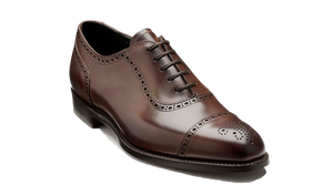 Barker Warwick Toe Cap Oxford Brogue - Dark Walnut Calf