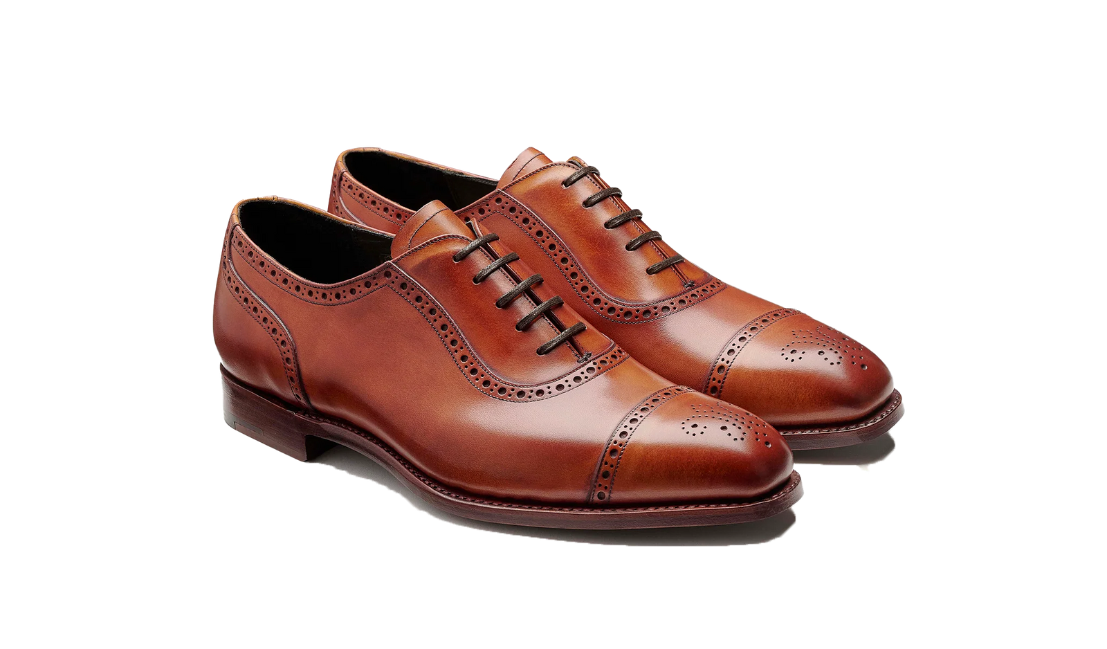 Barker Warwick Toe Cap Oxford Brogue -  Antique Rosewood Calf