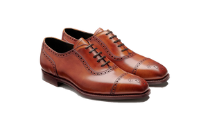 Barker Warwick Toe Cap Oxford Brogue -  Antique Rosewood Calf