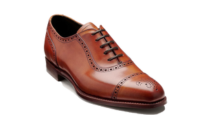 Barker Warwick Toe Cap Oxford Brogue -  Antique Rosewood Calf