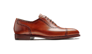 Barker Warwick Toe Cap Oxford Brogue -  Antique Rosewood Calf