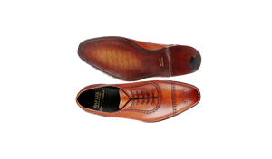 Barker Warwick Toe Cap Oxford Brogue -  Antique Rosewood Calf